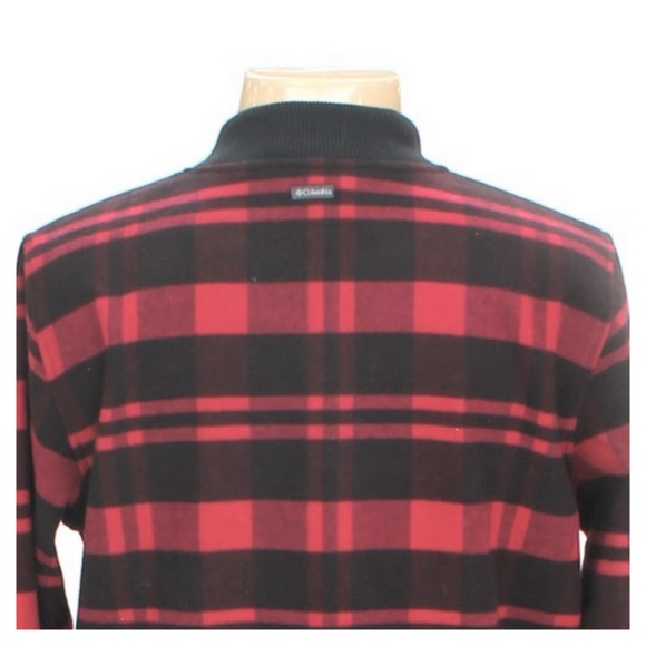 Columbia Red and Black Plaid Full-Zip Up Jacket - Picture 5 of 8